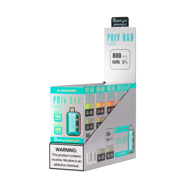Priv Bar Turbo Disposable Vape – Alaskan Mint - Image 2