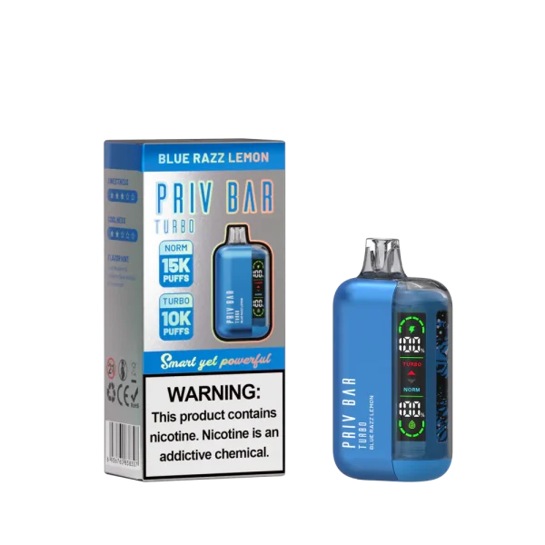 Priv Bar Turbo Disposable Vape – Blue Razz Watermelon - Image 3