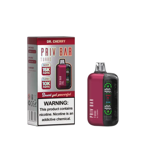 Priv Bar Turbo Disposable Vape – Dr. Cherry - Image 3