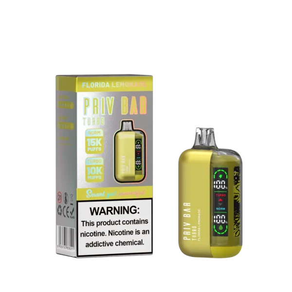 Priv Bar Turbo Disposable Vape – Florida Lemonade - Image 3