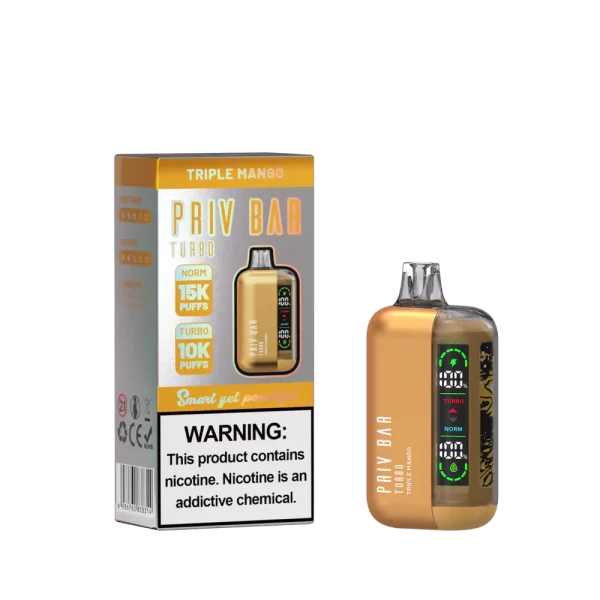 Priv Bar Turbo Disposable Vape – Triple Mango - Image 3