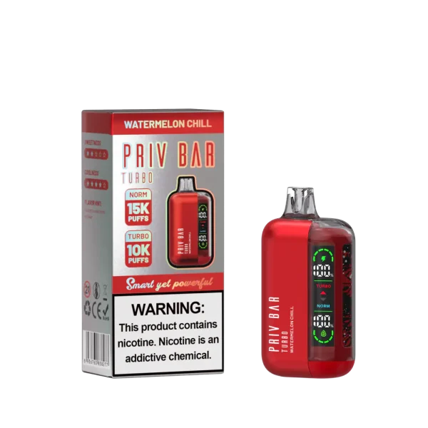 Priv Bar Turbo Disposable Vape – Watermelon Chill - Image 3