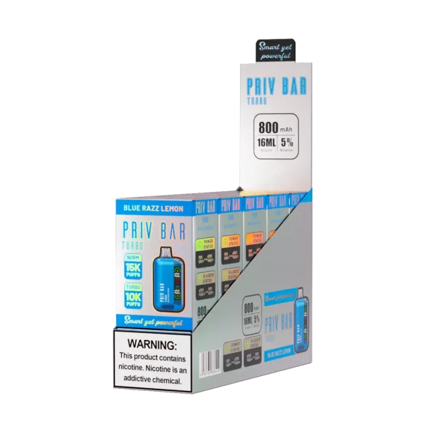 Priv Bar Turbo Disposable Vape – Blue Razz Watermelon - Image 2