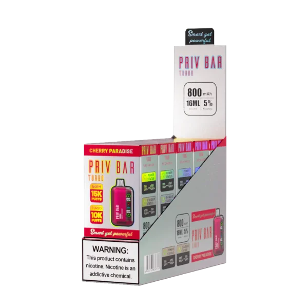 Priv Bar Turbo Disposable Vape – Cherry Paradise - Image 3