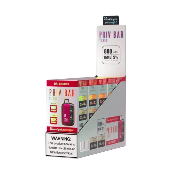 Priv Bar Turbo Disposable Vape – Dr. Cherry - Image 2