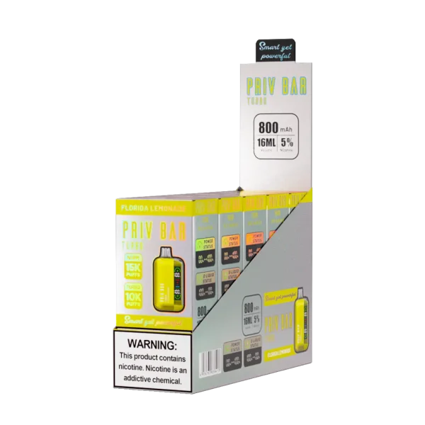 Priv Bar Turbo Disposable Vape – Florida Lemonade - Image 2