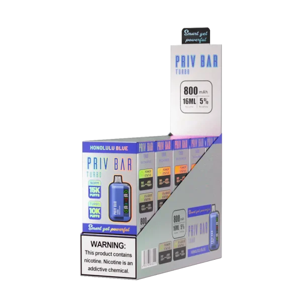 Priv Bar Turbo Disposable Vape – Honolulu Blue - Image 2