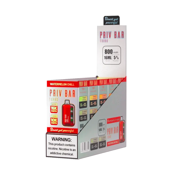 Priv Bar Turbo Disposable Vape – Watermelon Chill - Image 2